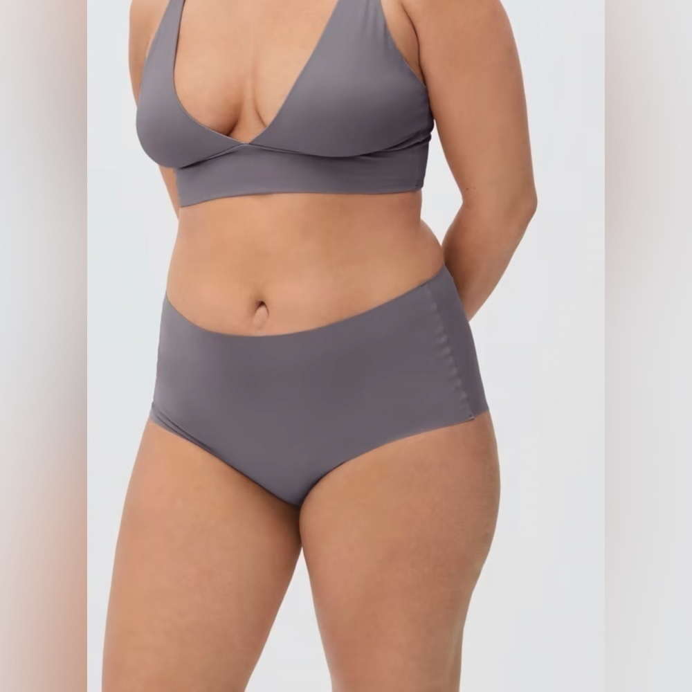 Everlane The Invisible High-Rise Hipster NWT in Plum Grey Size XS